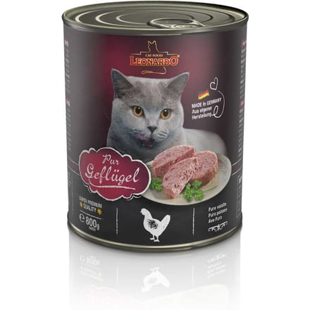 24x800g Gevogelte Puur All Meat Leonardo Kattenvoer