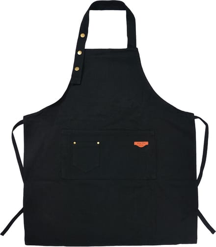 Clayre & Eef Keukenschort 75x65 cm Zwart Polyester