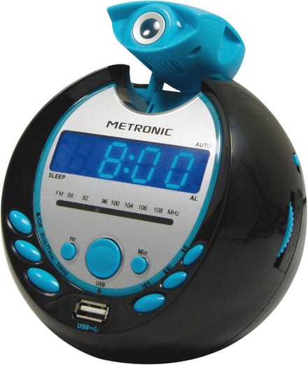Alarmklok Radio met USB-aansluiting - Zwart en Blauw