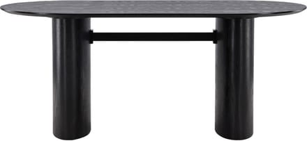 Svea - Zova deens ovale eettafel - 180 x 75 cm - zwart