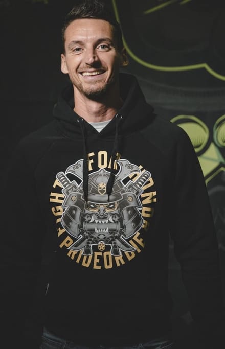 Hoodie PRiDEorDiE Fight for Honor Zwart - S