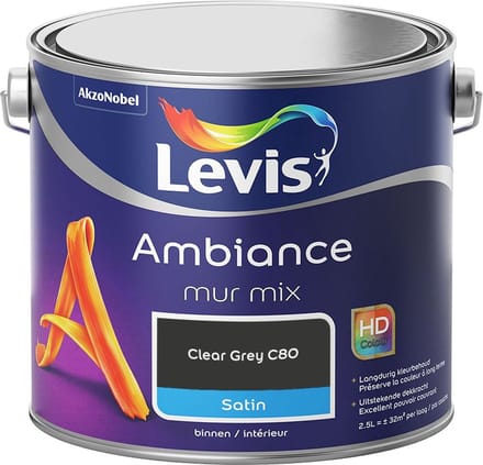 Levis - Ambiance Mur Satin Mix - Clear Grey C80 - Mengverf - 2,5 L