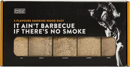 Smokin’ Flavours Giftbox Mot 5x 650ml - rookmot 5x 650 ml - eik - beuk - hickory - kers - appel