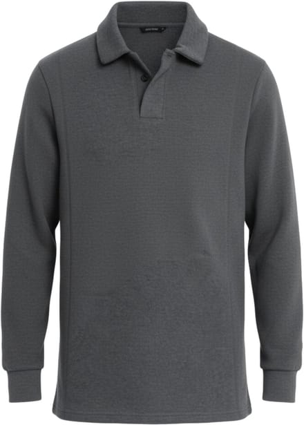 OMBRE Polo - Regular Fit - Katoen - Korte Mouw Donkergrijs Gemêleerd L