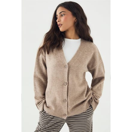 Dames DSGN Studio Slouchy Gebreid Vest | Taupe | Maat: 2XL