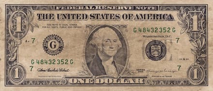 Schilderij Woonkamer - Old Dollar Sign - 100 x 42 cm - PosterGuru