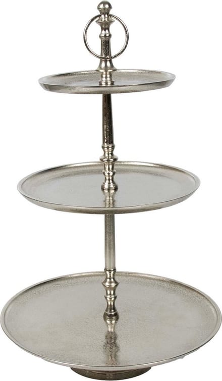 keuken etagère zilver rond 3 lagen 55cm