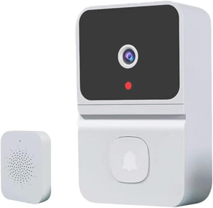 Videodeurbel - Slimme Deurbel WiFi - Bezoekers Ontvangen - Tweeweg Audio Intercom - 11 x 9 x 4 cm - Wit