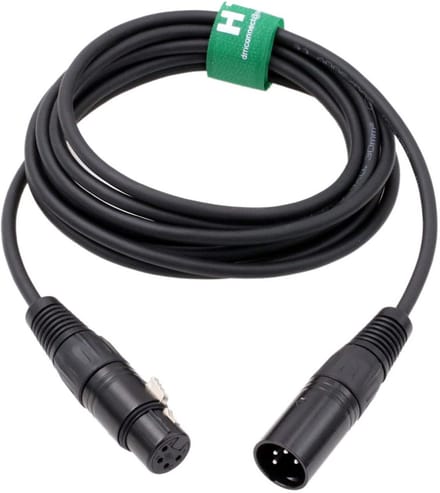 Mic Recorder Mixer Headphone Amplifier Balanced Audio Kabel 4-Pins XLR 3 Meter