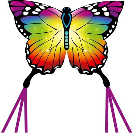HQ Invento - Butterfly Kite Indigo - Kindervlieger - Regenboog
