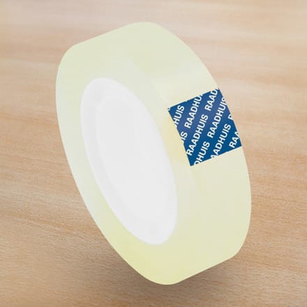 Plakband Raadhuis Transparant 12 mm x 33 m voor B1 Afrolapparaat