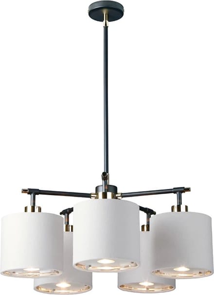 Elstead Lighting LED Kroonluchter | 5X E27 Max 40W | Dimbaar | Black/ Polished Nickel