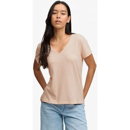 Superdry - Studios Slub T-shirt met Borduursel - Dames - T-shirts