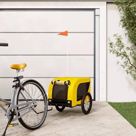 Hondenfietskar - Fietskar hond - Comfortabel reizen - Robuust ijzeren frame - 94001 - Geel