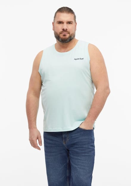 Standaard katoen tanktop met artwork en ronde hals s.Oliver