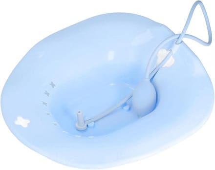Zitbad Toilet - Douchebad - Postpartum Zorg - Universeel Ergonomisch - 40 x 37 cm - Blauw