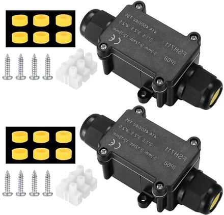 Waterdichte Aansluitdoos IP68 - 2-Weg Buitenkabel Connector voor Veilig Verbinden