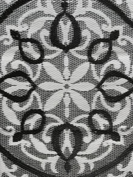 Buitenkleed 270-360cm, zwart/wit/grijs, Ruit