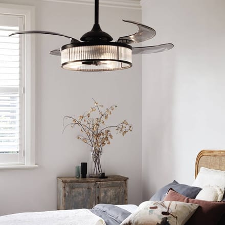 Beacon Lighting Plafondventilator Fanaway Corbelle zwart geruisloos