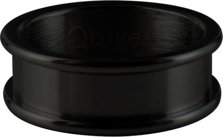 Quiges Stapelring Ring - Basisring  - Dames - RVS zwart - Maat 19.5 - Hoogte 6mm
