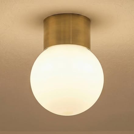 SIGMA Plafondlamp Hotel Mood 1, goud, metaal, glas, G9