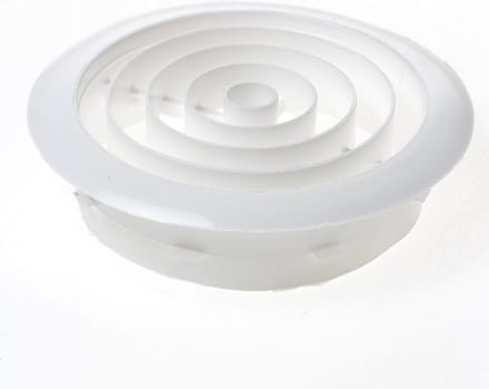 Nedco Ventilatierooster kunststof wit rond 12cm 514300 (Prijs per stuk)