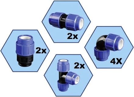 ERA Tyleen Koppelingen Set 10-delig 32mm