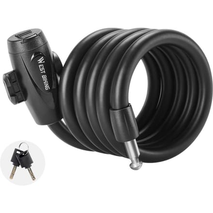 Serrure de sécurité pour vélo, antigel, câble en acier, antivol, élastique, pour vélo de route, fil d'acier 1.5m