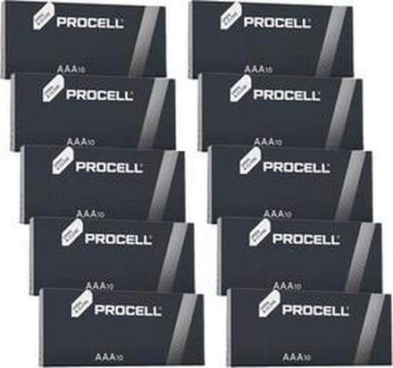 100 x Procell Industrial Alkaline AAA/LR3
