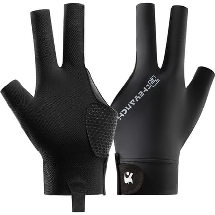 Gants de billard antidérapants et respirants, confortables à trois doigts noir
