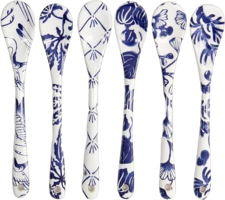 Tokyo Design Studio – Nippon Blue Lepelset – 4 stuks – 13 cm – Blauw/Wit