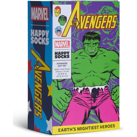 Happy Socks unisex giftbox 3P sokken marvel avengers multi (Marvel Avengers)