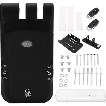 Serrure Électronique Intelligente Bluetooth Système Double Moteur Double Télécommande Serrure Sans Clé pour Maison Chambre black