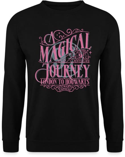 Harry Potter Perron 9 ¾ Ontwerp In Roze & Blauw Sweater Heren