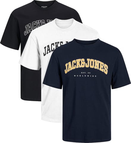 Jack & Jones Heren t-shirt 3 pack Caleb Varsity