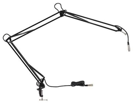Microfoonarm met tafelclip - Zwart