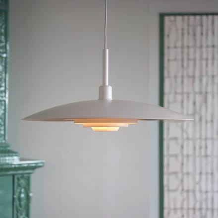 Markslöjd hanglamp Piny, wit, Ø 57 cm, metaal, E27