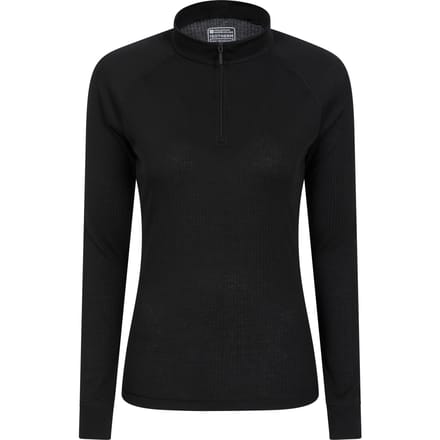 Mountain Warehouse Dames/Dames Talus Zip Neck Thermo met lange mouwen (Zwart)