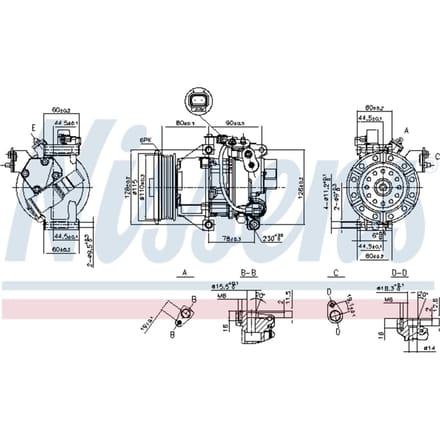 Compressor airconditioning NISSENS 89554