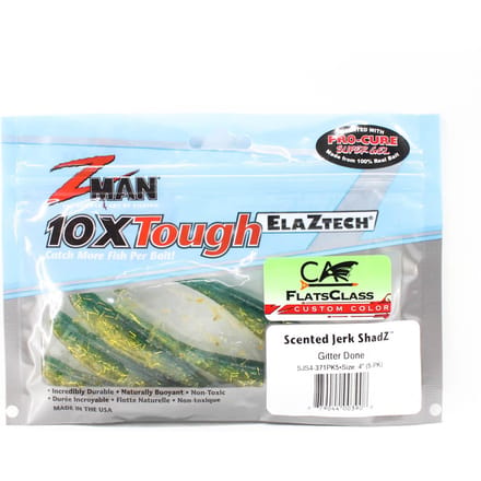 Zman Soft Lure Jerk ShadZ 4 Inch 5/Pack Gitter Klaar (3908)