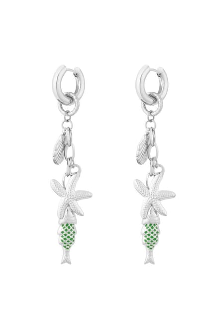Oorbellen sea world Zilver