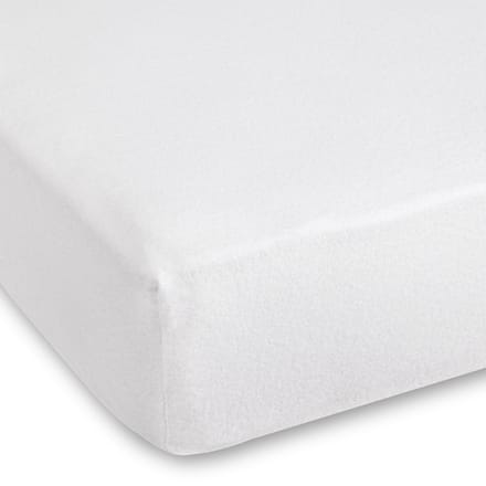 Good Morning molton effen kleur - 2 persoons 140x200 cm - Wit - Molton