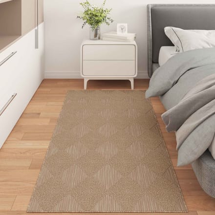 vidaXL - Binnen- - en - buitenkleed - AGIRA - Naturel - 200 - x - 80 - cm - Polyester