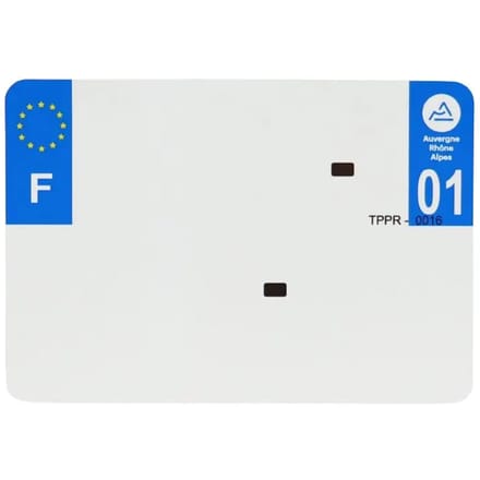 PVC nummerplaatstrip met bedrijfsnaam Top Plaq 01