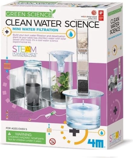 4M Wetenschap En Spel - Creëer Je Eigen Waterfilter - Bouwpakket - KidzLabs - Green Science - 8 Jaar