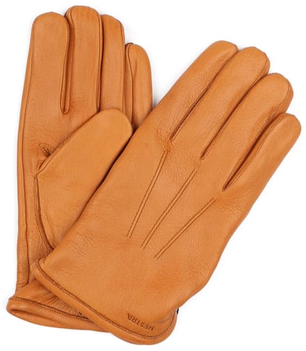 Hestra Handschoen Andrew Leer Cognac - Maat 9 - Heren
