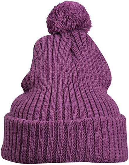 Myrtle Beach - Unisex Gebreide Muts met Pompom (Paars)