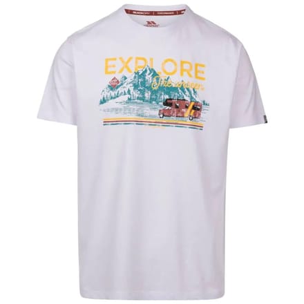 Trespass Heren Thelon Bedrukt Casual T-shirt (Wit)