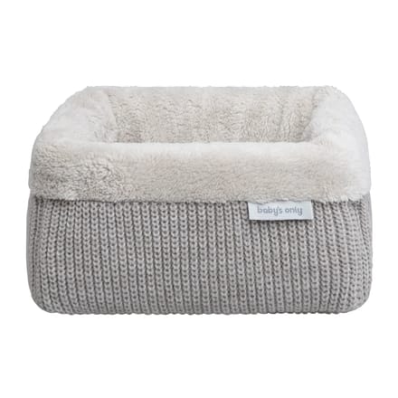 Baby's Only Gebreide commodemandje - Opbergmandje - Commode organizer - Babykamer accessoires Hope - Dusty Grey