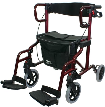 Drive rollator en rolstoel in 1 Diamond Deluxe - Makkelijk opvouwbaar - Ideale mobiliteitsoplossing